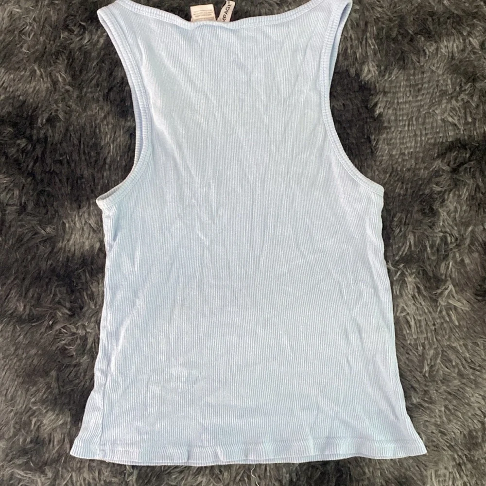 Baby blue ribbed tank top - Picture 10 of 16